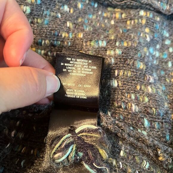 Moth Anthropologie Blue, Green, Gray cardigan size S - Picture 6 of 10
